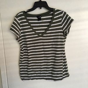 Wet seal green striped top